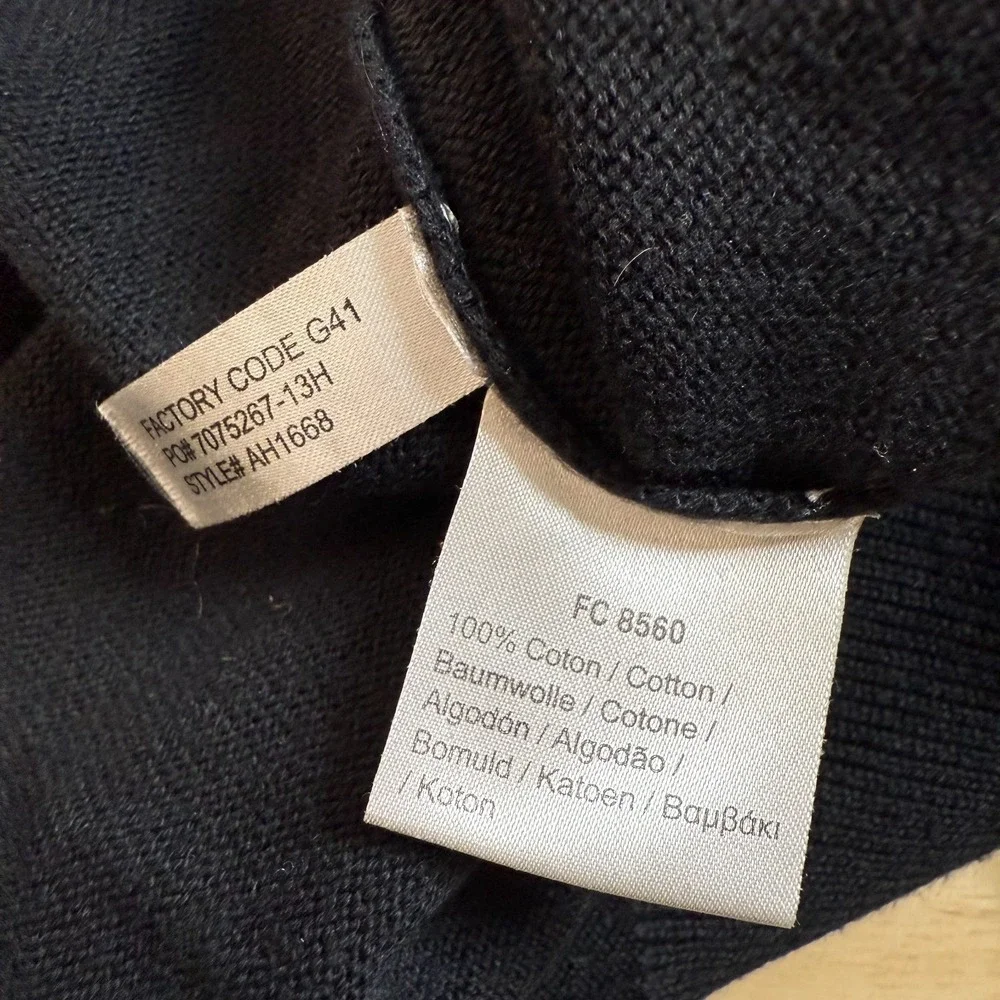 Lacoste Pullover Sweater Men's Black Gray Argyle Diamond V-Neck Long Sleeve - XL